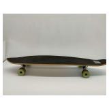 Ten Toes Wooden Longboard Skateboard with Green Wheels