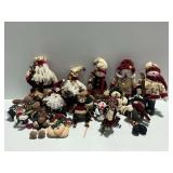 Group of Holiday Plush Figures