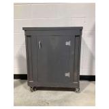 Wooden Rolling Cabinet with Door