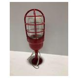 Industrial Crouse-Hinds Red Painted Metal Guard Light Fixture