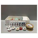 Holiday Themed Potholders and Porcelain Plates