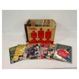 Multiple Issues of Vintage Sports Magazines with Baseball Cards