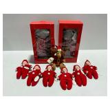 Christmas Theme Plush and Porcelain Dolls