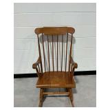 Wooden Rocking Chair with Spindle Back
