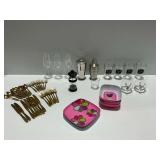 Westminster Flatware, Various Barware, and Melamine Plates and Bowls