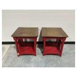 Pair of Wooden End Tables