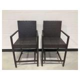 (2) Crosley Water Resistant Faux Wicker Bar Stools
