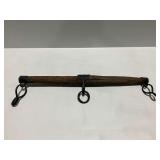 Wooden Singletree with Iron Hardware