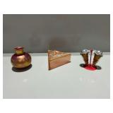 Decorative Items Including Covered Box and Salt and Pepper Set