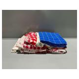 Kitchen Linens and Crocheted Work... Many Red and White Items
