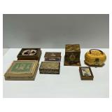 Decorative Boxes with Metal Tins and Wooden Storage Boxes