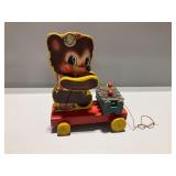 1960s Fisher Price Teddy Zilo Pull Toy No. 752