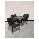 Faux Wicker Patio Dining Table and Chairs
