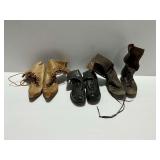 (3) Pairs of Leather Boots... sizes not visible