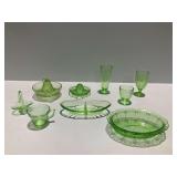 Green Depression Uranium Glass Tableware