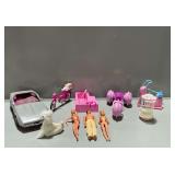 Mattel Barbie Dolls, Vehicles, and Accessories Set