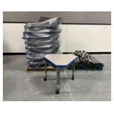 (10) New Modular Desks with Casters and Storage Compartments