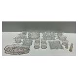 Clear Glass Tableware Assortment ... see photos and description