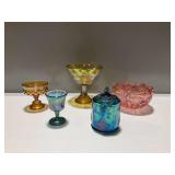 (5) Carnival Glass Tableware Items