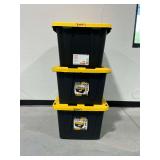 (3) HDX 27 Gallon Tough Totes