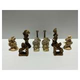 Group of Statues, Candle Holders, and Figural Bookends