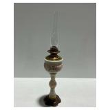Success Burner Oil Lamp with Hand Painted Floral Glass Font and Base... Includes Glass Chimney