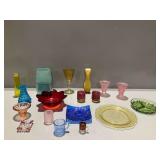 Colored Glass Tableware and Other Decorative Glassware
