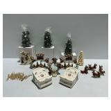 Variety of Holiday Candles and Candle Holders