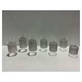 Glass Cylinder Vases with Rhinestone Bands