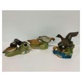(3) Jim Beam Ducks Unlimited Empty Ceramic Decanters