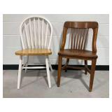 (2) Wooden Chairs