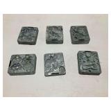(6) Mattel Metal Toy Molds