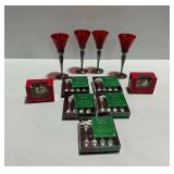 (4) Goblets, Spoonful of Wishes Ornaments, and Napkin Rings