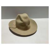 John B. Stetson 4X Beaver Cowboy Hat Size 7-3/8 with Signatures under Brim