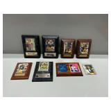 (8) NFL Player Plaques and Favre Packers Sports Card