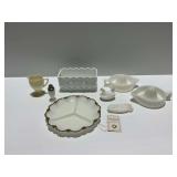 Milk Glass Tableware and Decor Items