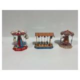 (3) Tin Litho Carnival Ride Wind-Up Toys