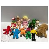 Dolls and Plush Toys Including Cabbage Patch Kids and F.A.O. Schwarz Lion... see photos and description
