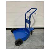 Pressol Blue Steel Drum Cart with (3) Wheels and Chain Restraint