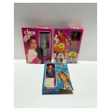 (3) In-Box Celebrity Action Figures Including Cher, Six Million Dollar Man, and Debby Boone