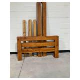 Full Size Wooden Headboard, Footboard, Side Rails, and Slats