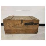 Wooden Shipping Crate with Rope Handles