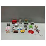 Vintage Toy Kitchen Play Set with Utensils and Appliances