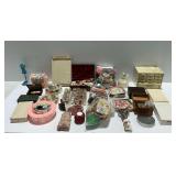 Wide Variety of Vintage Sewing Supplies, Thread Spools, Buttons, Notions, and Related Items