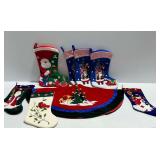 Decorative Christmas Stockings and Tree Skirt