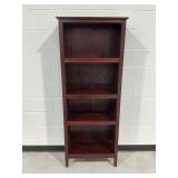 4-Shelf Wooden Bookcase/Display Unit with Dark Finish