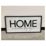 Home Is Where Our Story Begins Sign