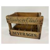 Yukon Club Beverages Wooden Crate