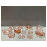 Pink Depression Glass Tableware