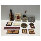 Various Decorative Wooden Signs and Wall Hangings